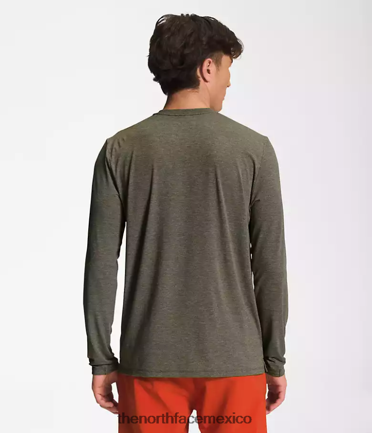 The North Face ropa NFHLJL25 nuevo gris topo verde brezo hombres pasear de manga larga
