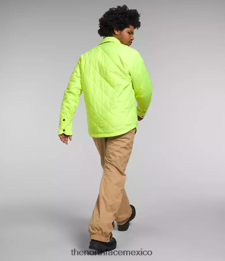 The North Face ropa NFHLJL299 led amarillo/marrón utilitario a cuadros hombres franela aislada Fort Point