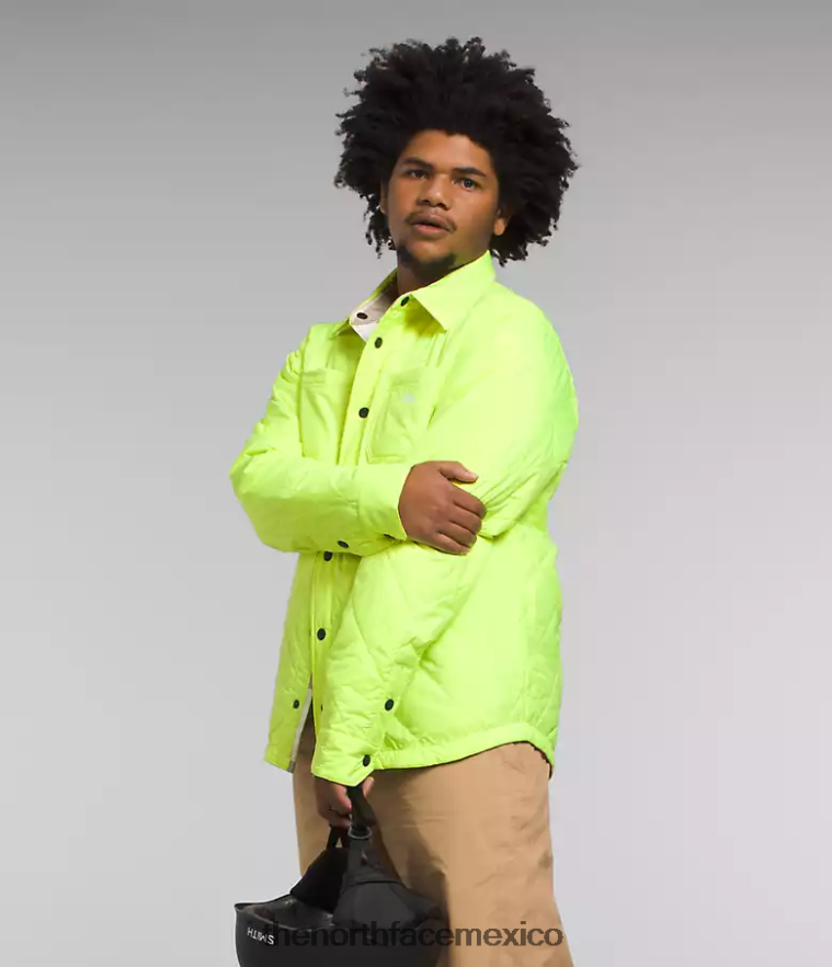 The North Face ropa NFHLJL299 led amarillo/marrón utilitario a cuadros hombres franela aislada Fort Point