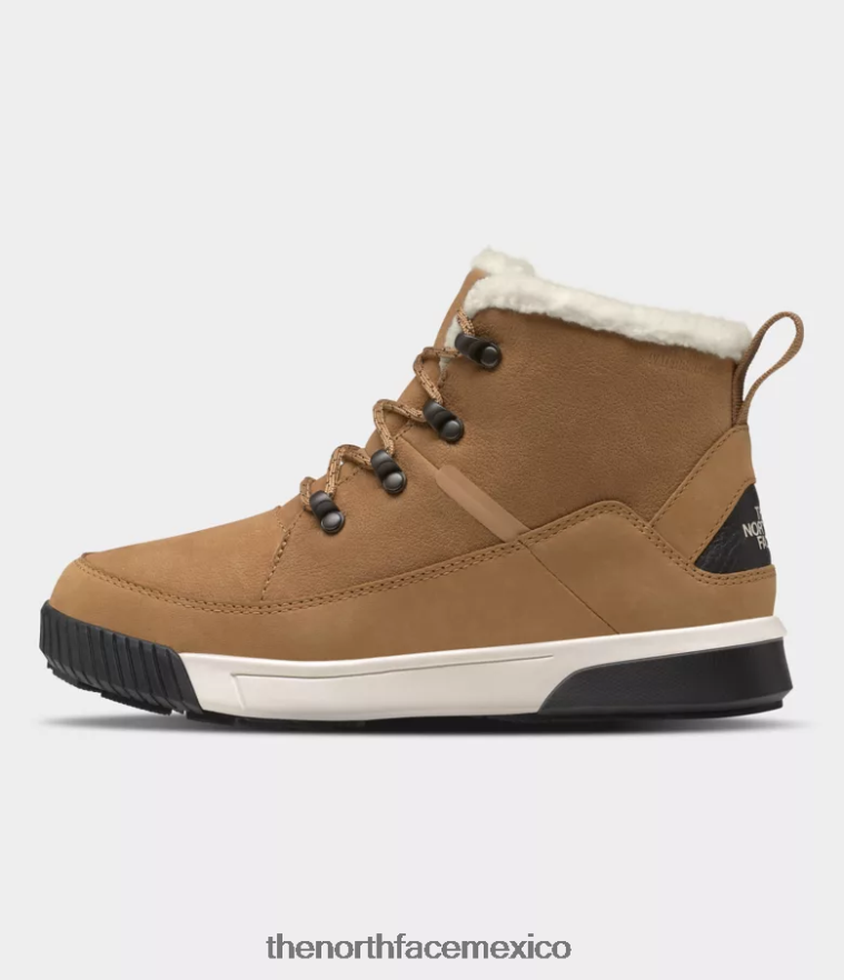 The North Face calzado NFHLJL1101 mantequilla de almendras/tnf negra mujer botas impermeables sierra de encaje medio