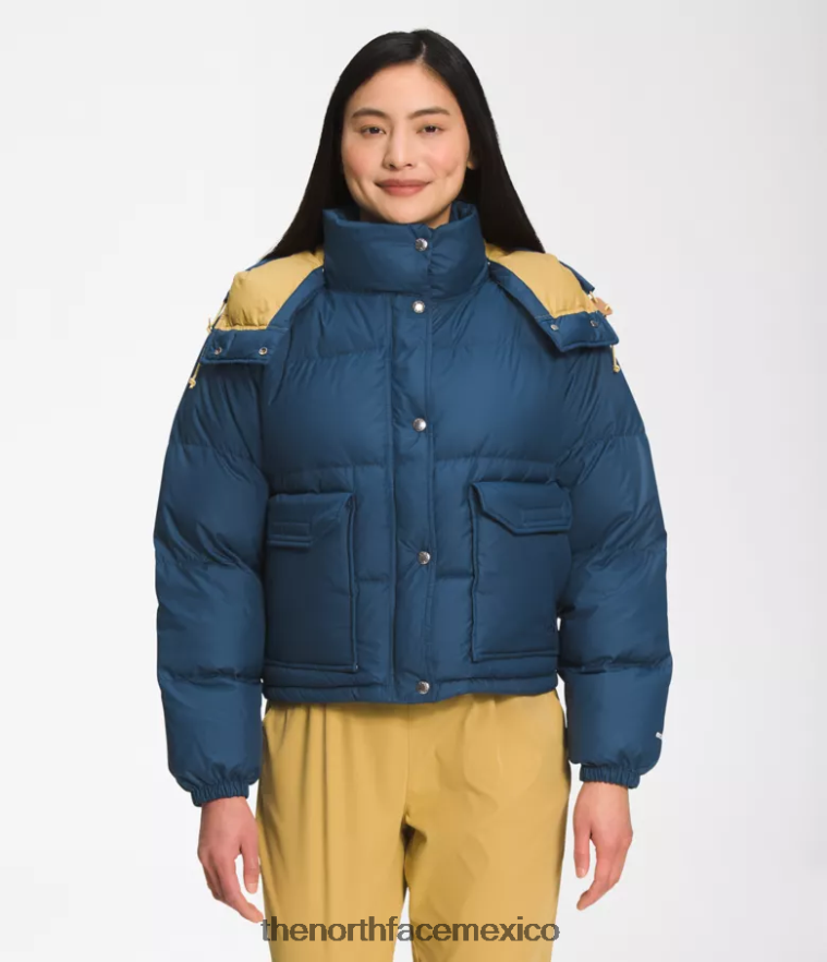 The North Face ropa NFHLJL237 azul sombreado mujer 71 chaqueta corta de plumas sierra
