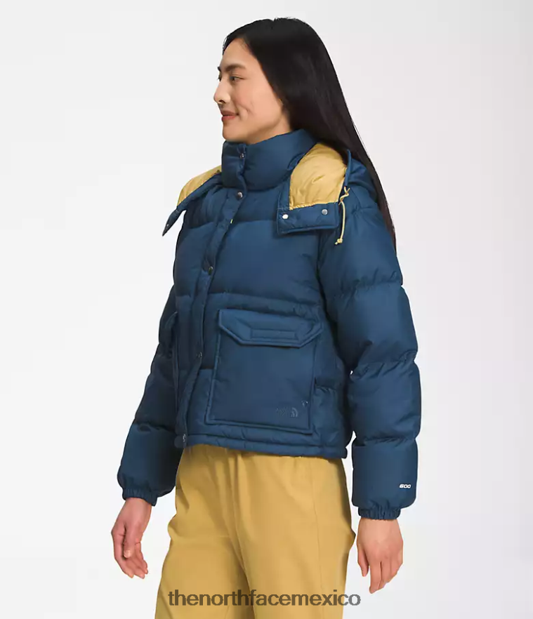 The North Face ropa NFHLJL237 azul sombreado mujer 71 chaqueta corta de plumas sierra