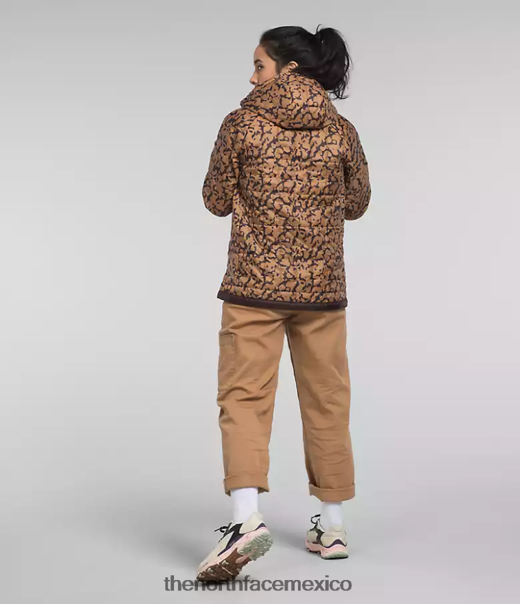 The North Face ropa NFHLJL506 estampado de tinte gráfico de mantequilla de almendras mujer jersey circaloft con cremallera