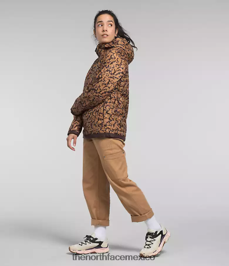 The North Face ropa NFHLJL506 estampado de tinte gráfico de mantequilla de almendras mujer jersey circaloft con cremallera