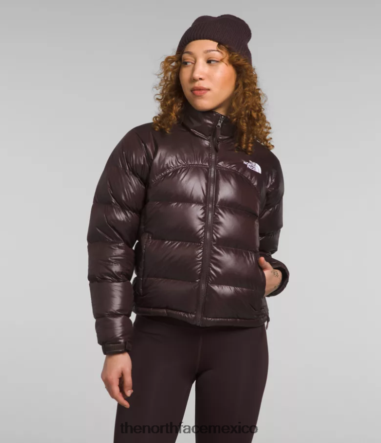 The North Face ropa NFHLJL804 marrón carbón mujer chaqueta nuptse retro 2000