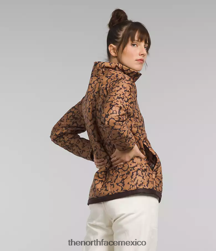 The North Face ropa NFHLJL938 estampado de tinte gráfico de mantequilla de almendras mujer chaqueta circaloft