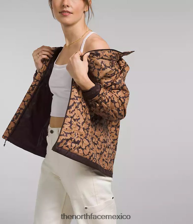 The North Face ropa NFHLJL938 estampado de tinte gráfico de mantequilla de almendras mujer chaqueta circaloft
