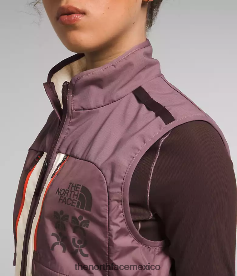 The North Face ropa NFHLJL1141 blanco gardenia/gris leonado mujer chaleco flash cálido de invierno trailwear