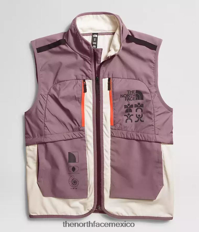 The North Face ropa NFHLJL1141 blanco gardenia/gris leonado mujer chaleco flash cálido de invierno trailwear