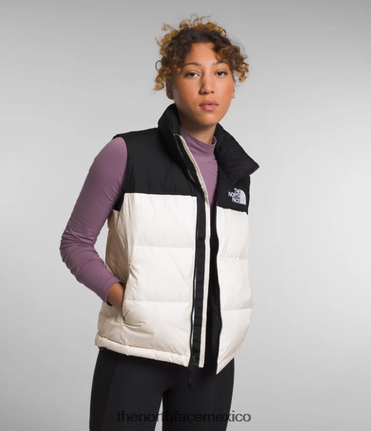 The North Face ropa NFHLJL431 gardenia blanco/tnf negro mujer chaleco retro nuptse 1996