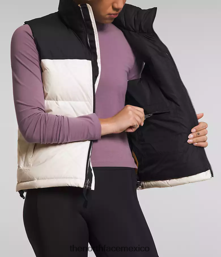 The North Face ropa NFHLJL431 gardenia blanco/tnf negro mujer chaleco retro nuptse 1996