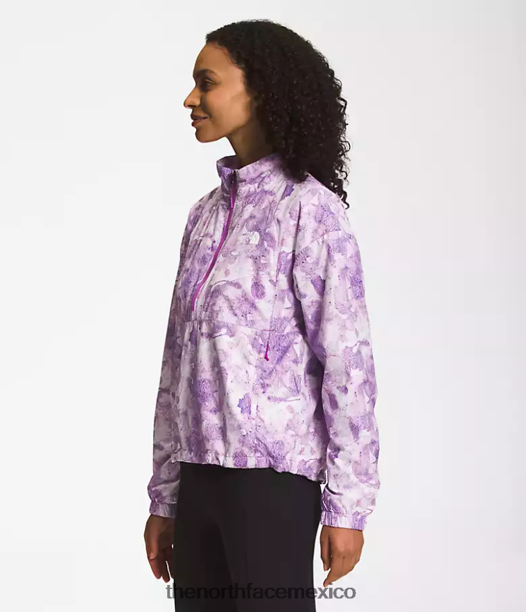 The North Face ropa NFHLJL1019 estampado de tinte tonal de flor de cactus púrpura mujer jersey hidrenalina 2000