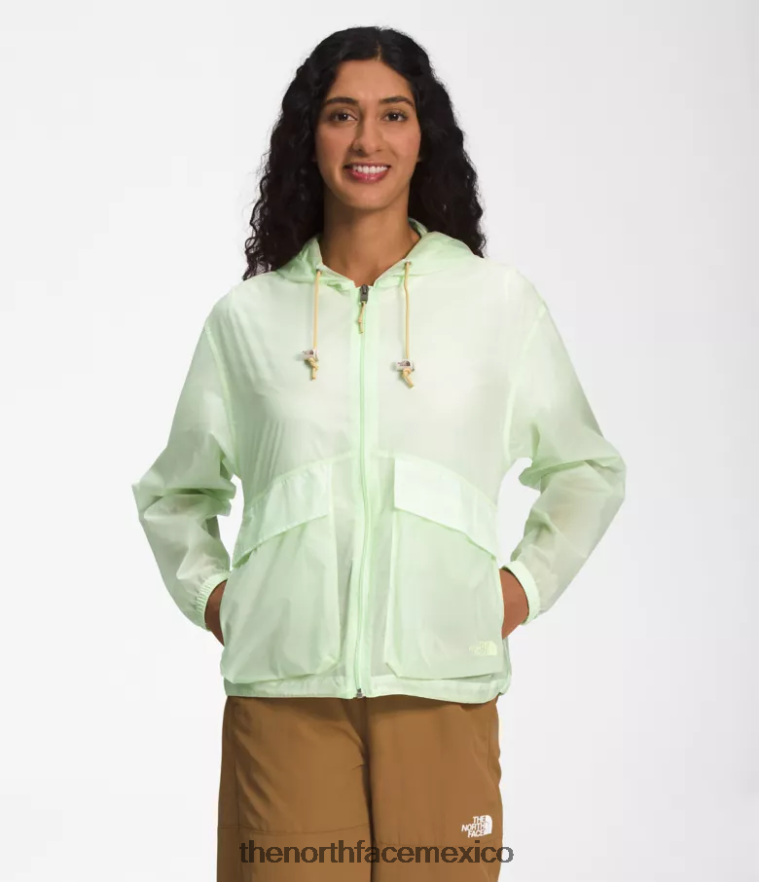 The North Face ropa NFHLJL1229 crema de lima mujer sudadera con capucha m66 translúcida