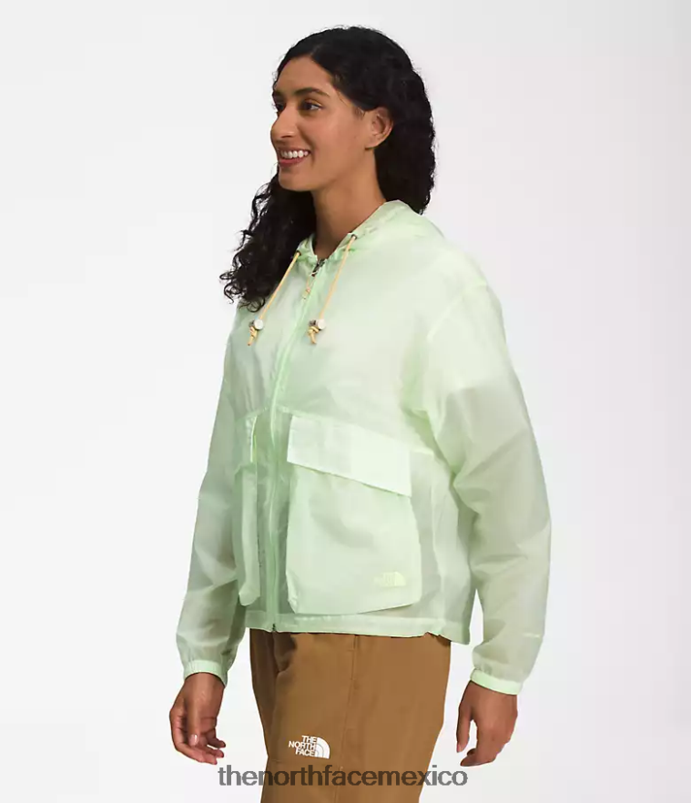 The North Face ropa NFHLJL1229 crema de lima mujer sudadera con capucha m66 translúcida