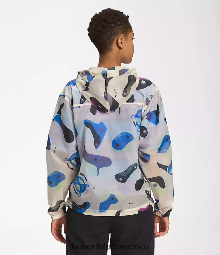 The North Face ropa NFHLJL1230 impresión infográfica gardenia blanca mujer sudadera con capucha m66 translúcida