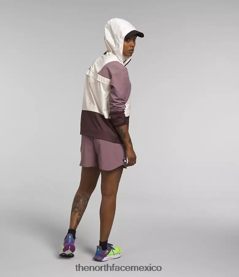 The North Face ropa NFHLJL317 blanco gardenia/gris leonado mujer chaqueta cortavientos trailwear