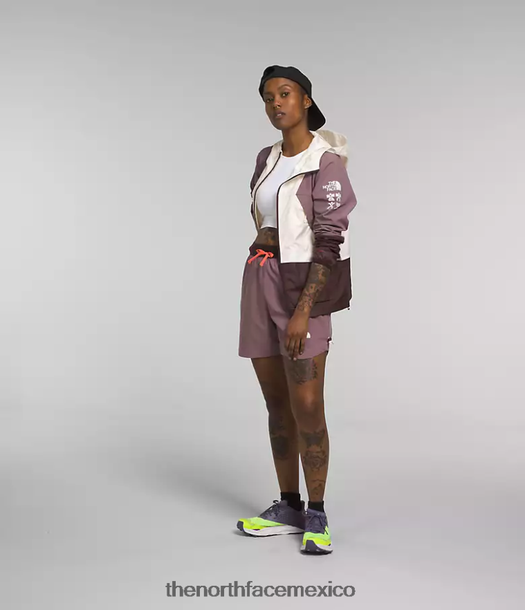 The North Face ropa NFHLJL317 blanco gardenia/gris leonado mujer chaqueta cortavientos trailwear