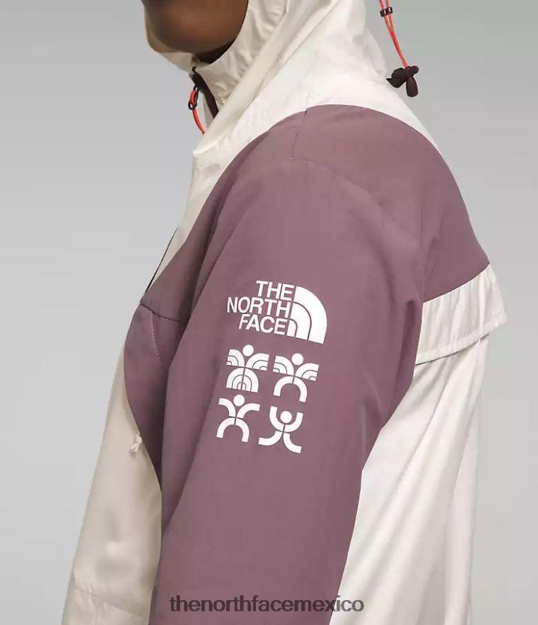 The North Face ropa NFHLJL317 blanco gardenia/gris leonado mujer chaqueta cortavientos trailwear