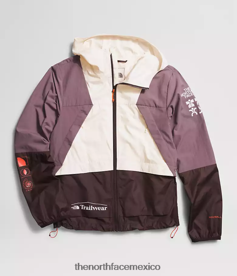 The North Face ropa NFHLJL317 blanco gardenia/gris leonado mujer chaqueta cortavientos trailwear