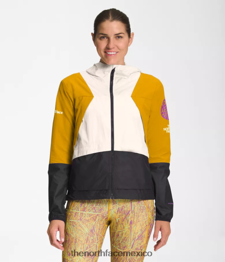 The North Face ropa NFHLJL318 amarillo flechawood/blanco gardenia/negro tnf mujer chaqueta cortavientos trailwear