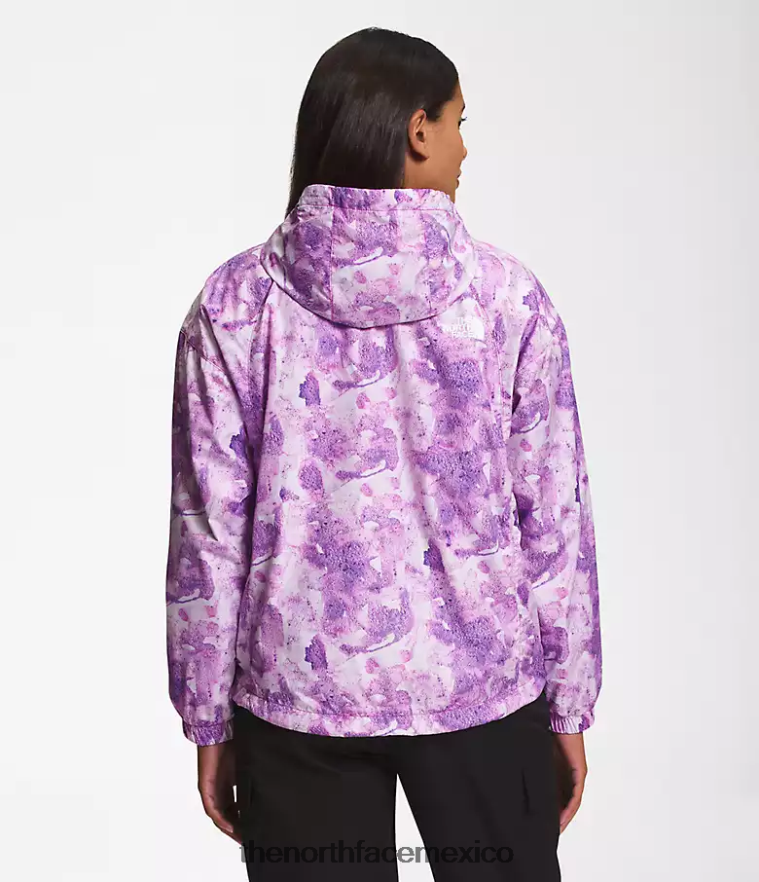 The North Face ropa NFHLJL673 estampado de tinte tonal de flor de cactus púrpura mujer chaqueta hidrenalina 2000-25'' de largo