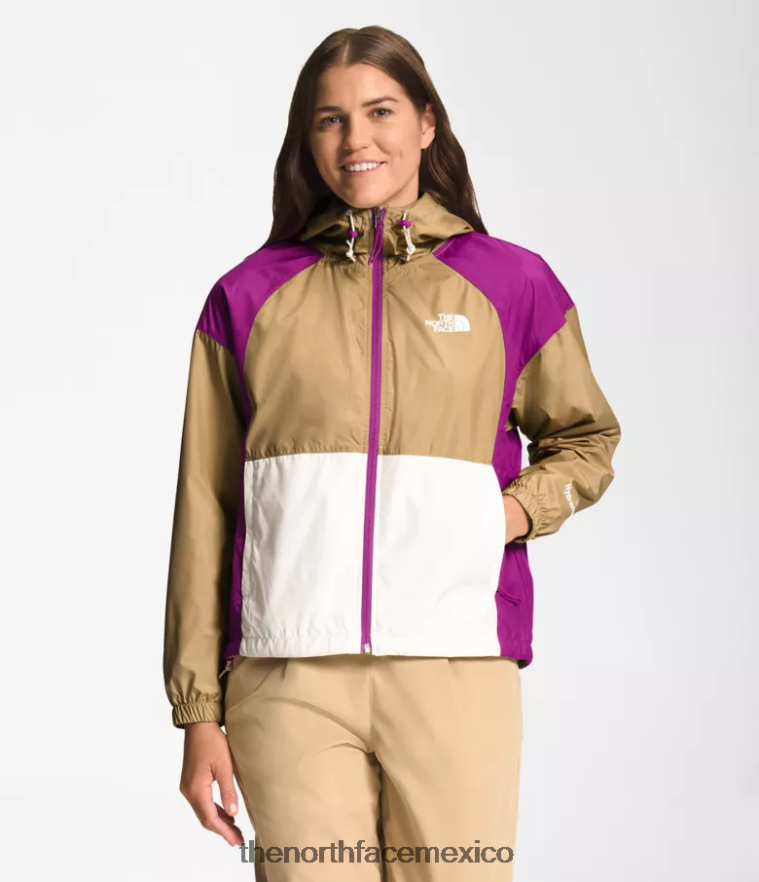 The North Face ropa NFHLJL674 piedra caqui/flor de cactus violeta/gardenia blanco mujer chaqueta hidrenalina 2000-25'' de largo