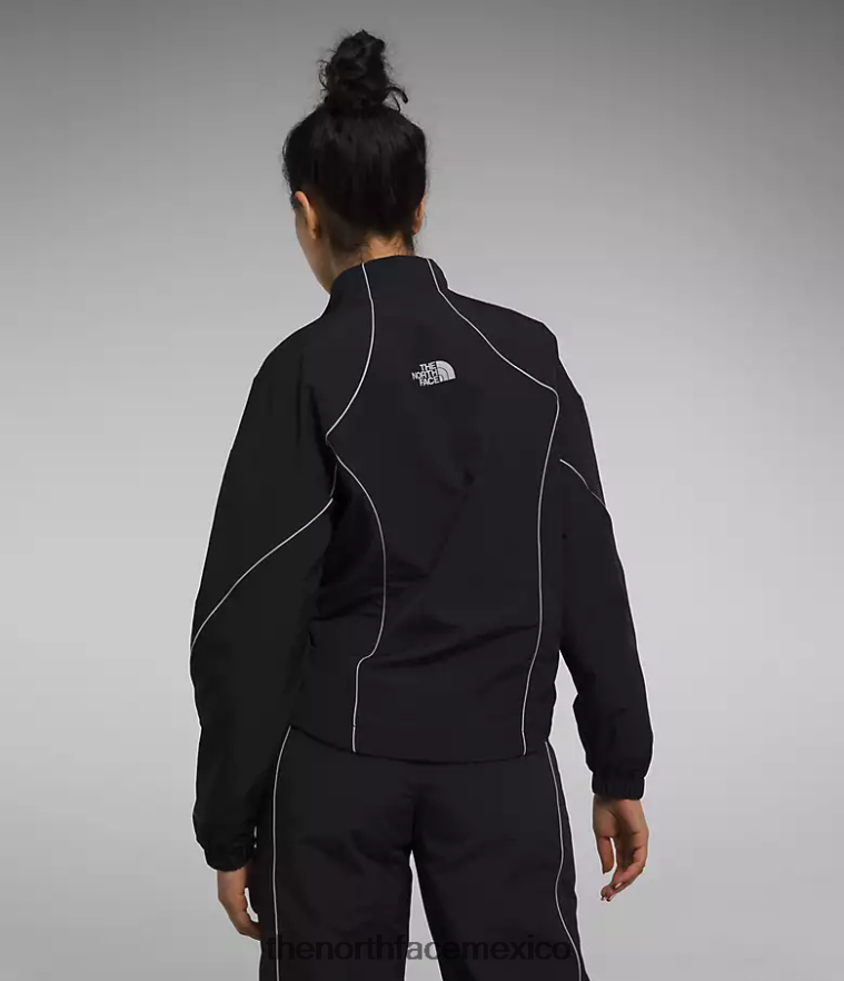 The North Face ropa NFHLJL733 negro mujer chaqueta cortavientos con ribetes tek