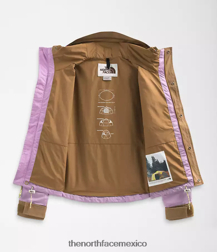 The North Face ropa NFHLJL940 lupino/marrón utilitario mujer Chaqueta corta de montaña 86 low-fi hi-tek