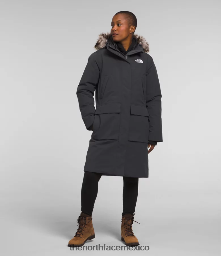 The North Face ropa NFHLJL1314 gris asfalto mujer parka ártica premium