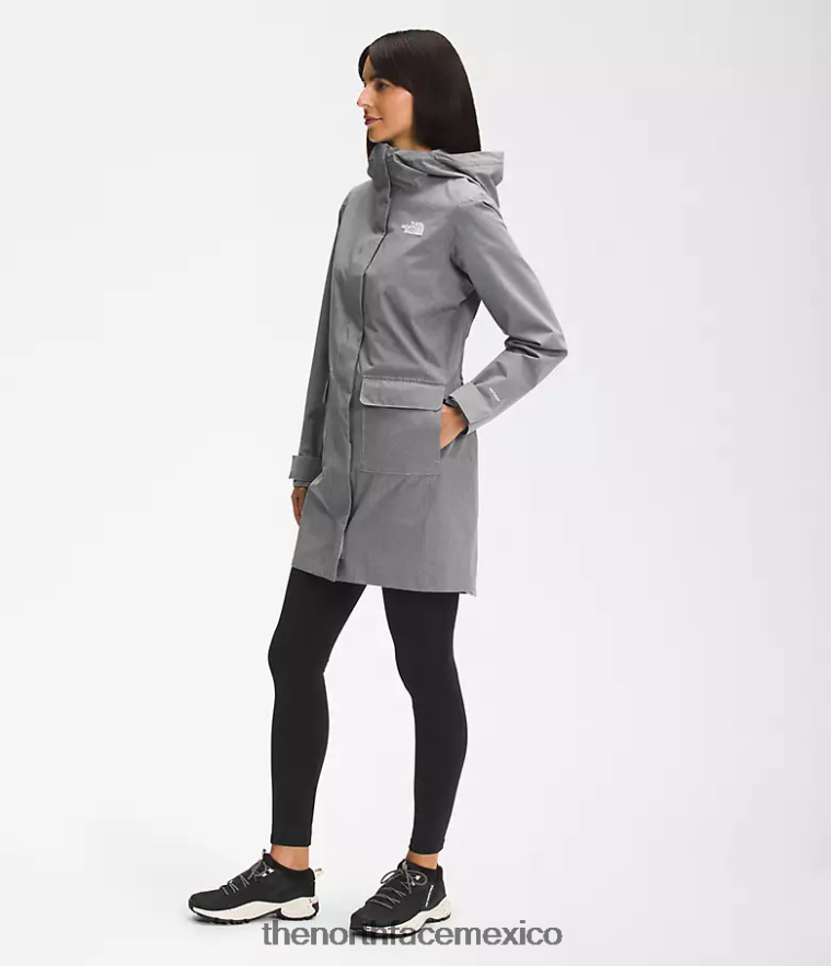 The North Face ropa NFHLJL153 tnf gris medio jaspeado mujer Parka Lluvia City Breeze II