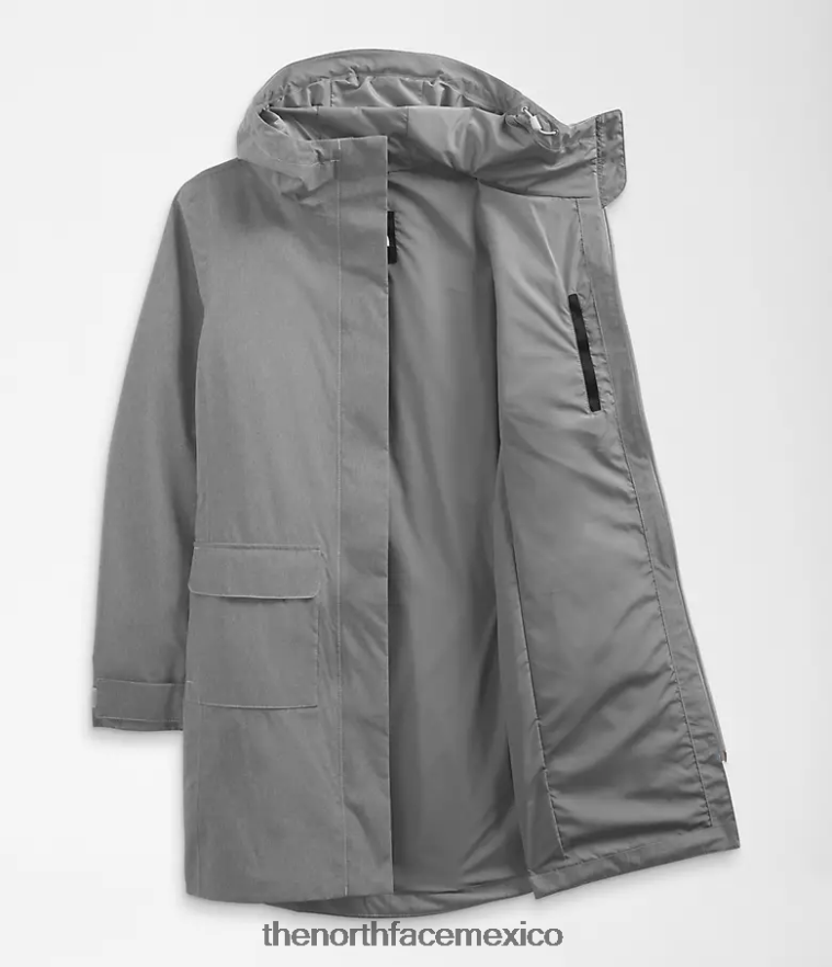 The North Face ropa NFHLJL153 tnf gris medio jaspeado mujer Parka Lluvia City Breeze II