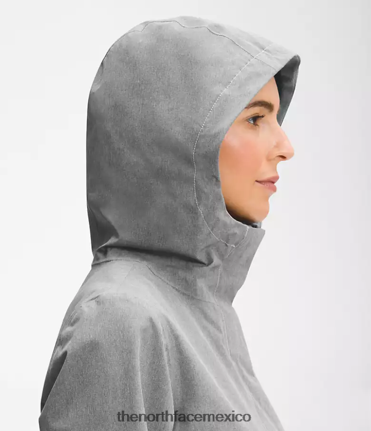 The North Face ropa NFHLJL153 tnf gris medio jaspeado mujer Parka Lluvia City Breeze II