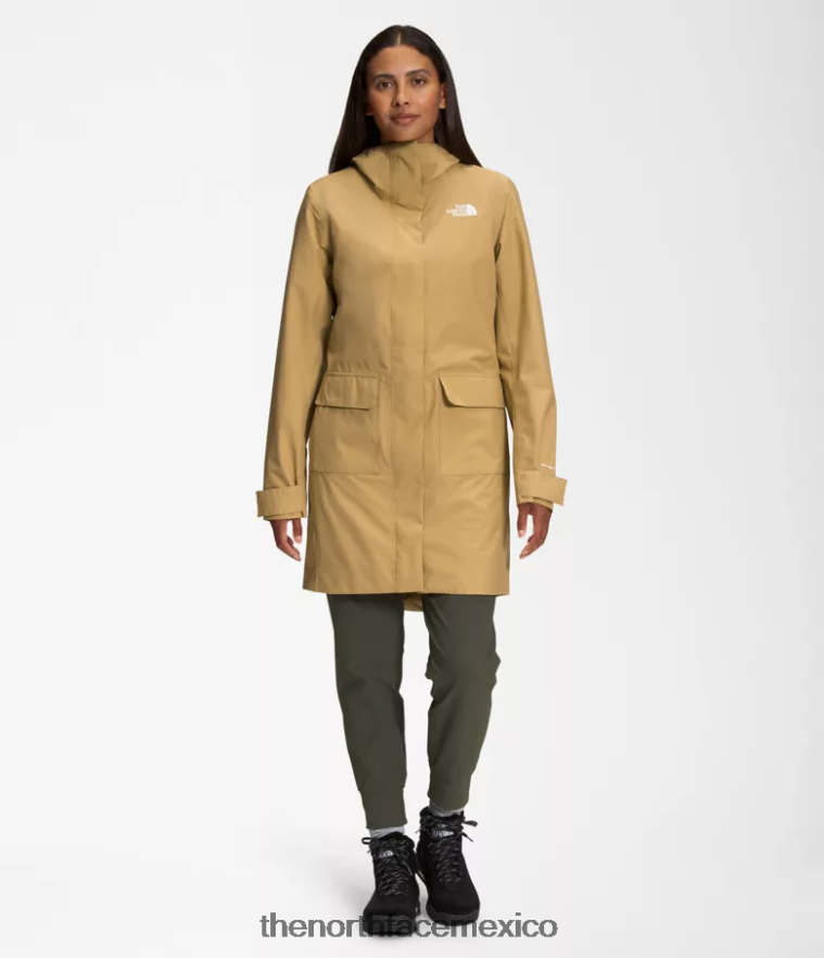 The North Face ropa NFHLJL154 bronceado antílope mujer Parka Lluvia City Breeze II