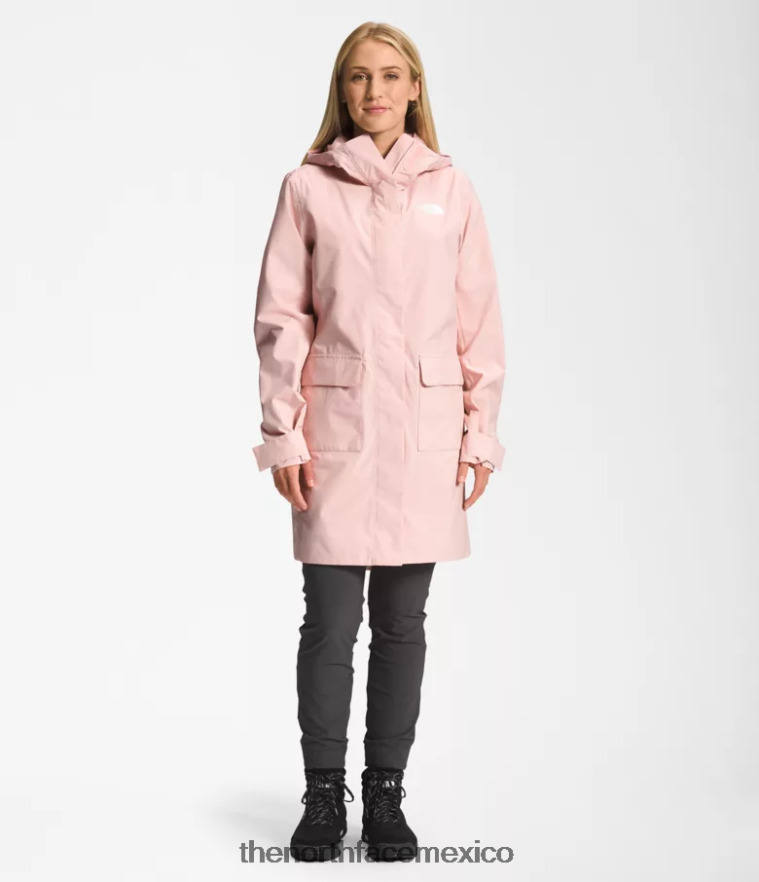 The North Face ropa NFHLJL155 musgo rosa mujer Parka Lluvia City Breeze II
