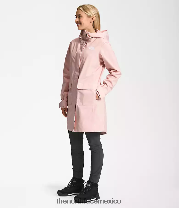 The North Face ropa NFHLJL155 musgo rosa mujer Parka Lluvia City Breeze II