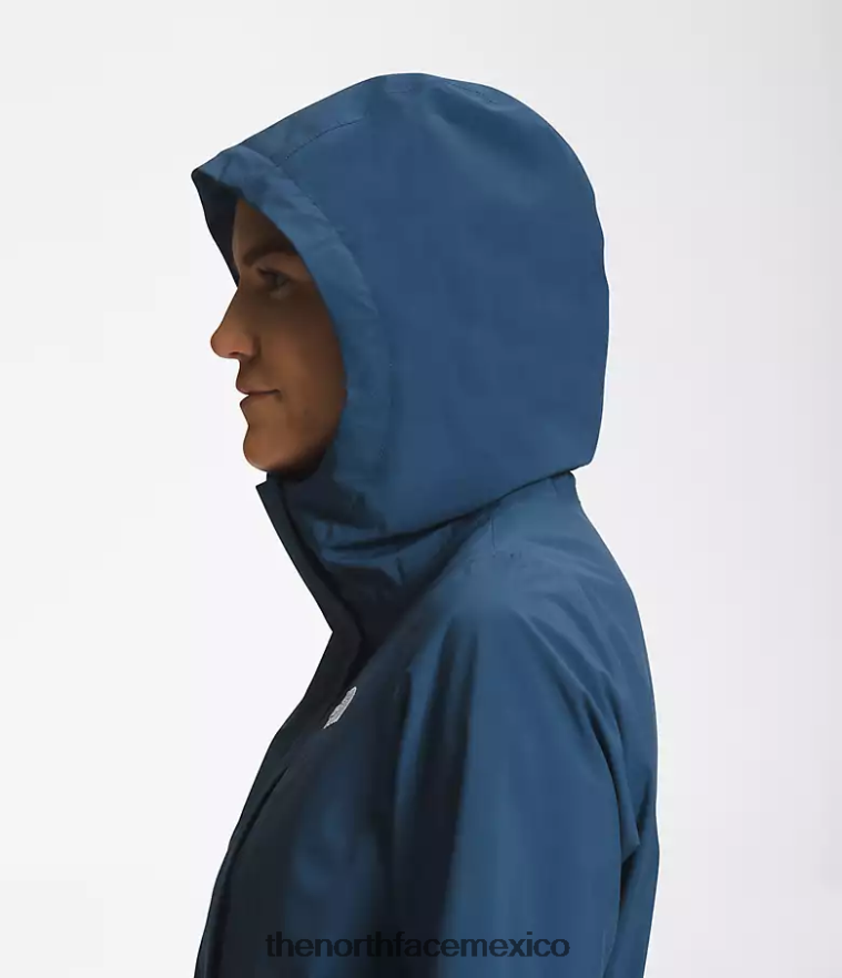 The North Face ropa NFHLJL156 azul sombreado mujer Parka Lluvia City Breeze II