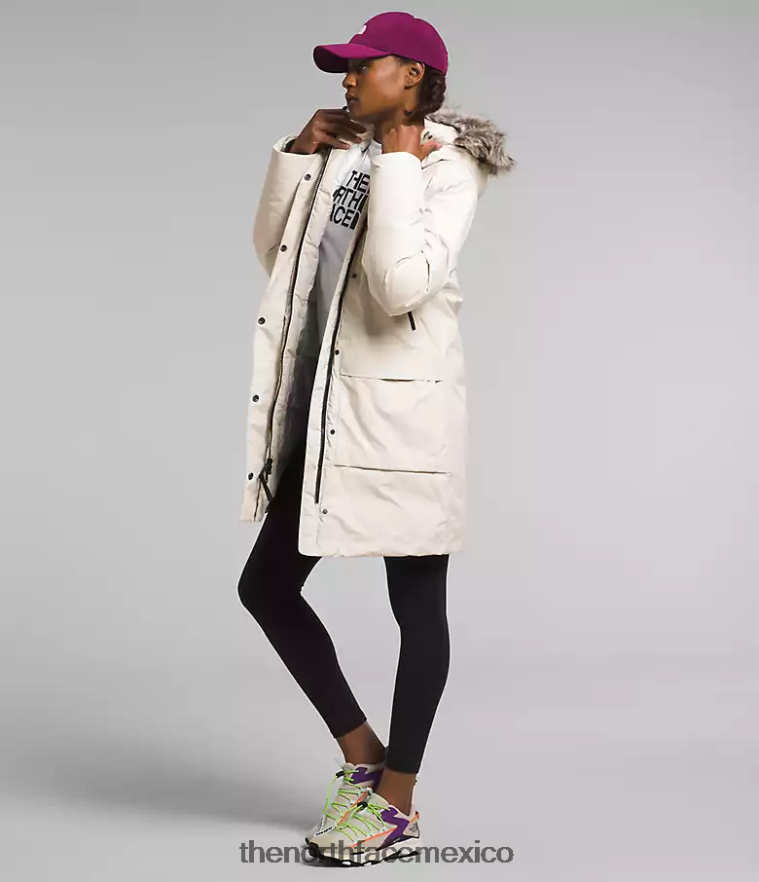 The North Face ropa NFHLJL234 gardenia blanca mujer parka ártica gtx