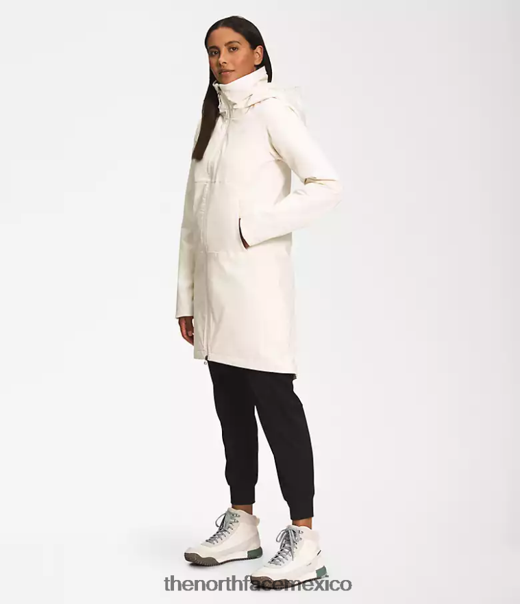 The North Face ropa NFHLJL896 gardenia blanca mujer shelbe raschel parka larga con capucha