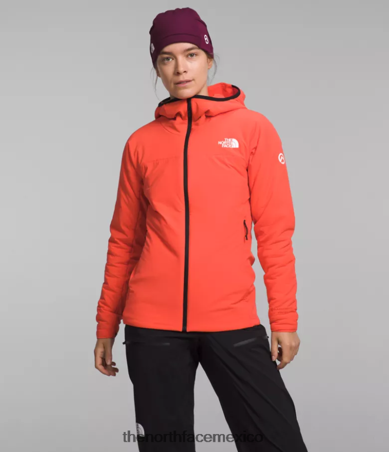 The North Face ropa NFHLJL322 naranja radiante mujer sudadera con capucha híbrida casaval de la serie summit
