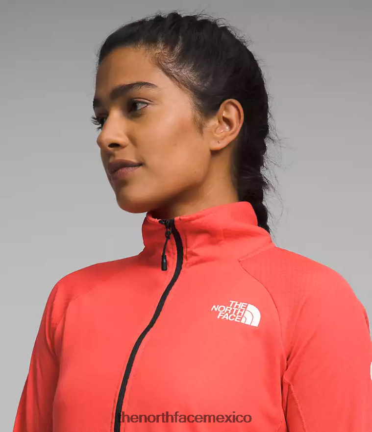 The North Face ropa NFHLJL447 naranja radiante mujer serie cumbre futurofleece lt -zip