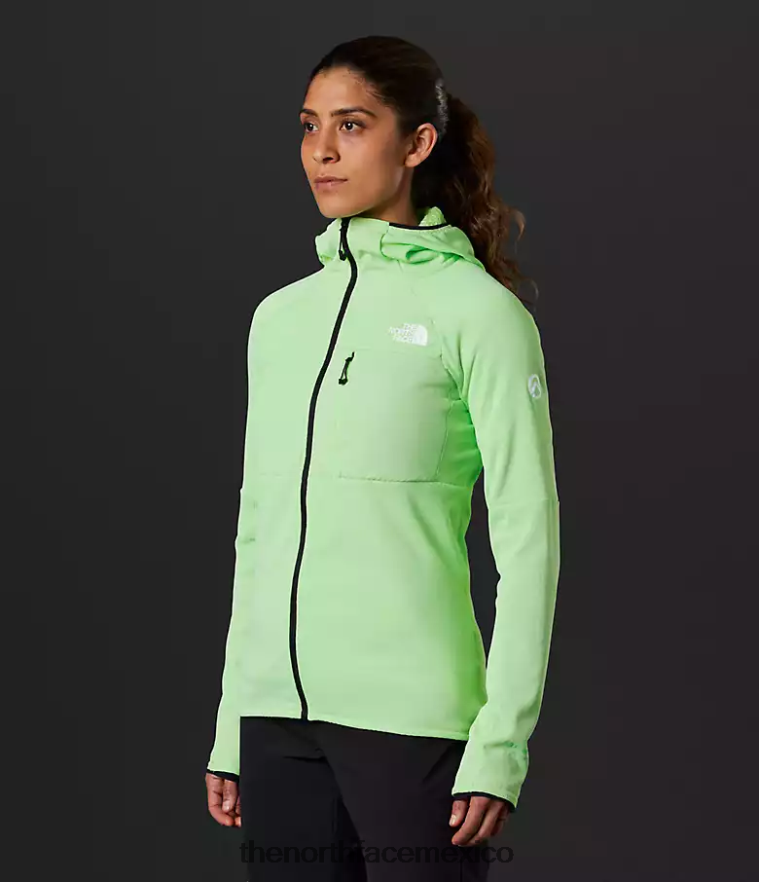 The North Face ropa NFHLJL739 pátina verde mujer Summit Series Futurefleece sudadera con capucha y cremallera completa
