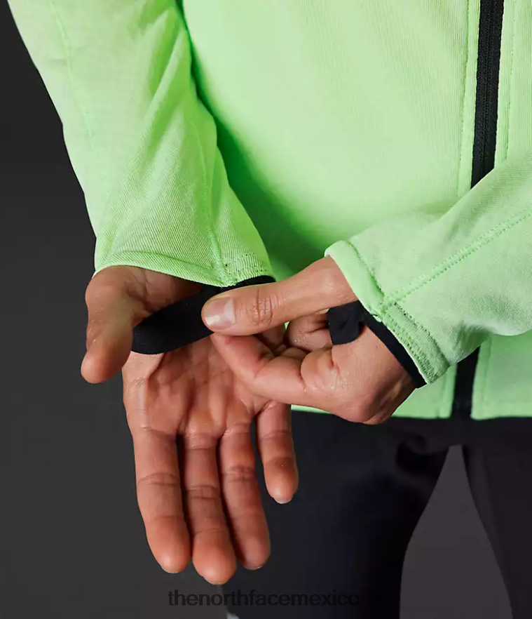 The North Face ropa NFHLJL739 pátina verde mujer Summit Series Futurefleece sudadera con capucha y cremallera completa