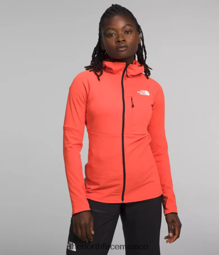 The North Face ropa NFHLJL741 naranja radiante mujer Summit Series Futurefleece sudadera con capucha y cremallera completa