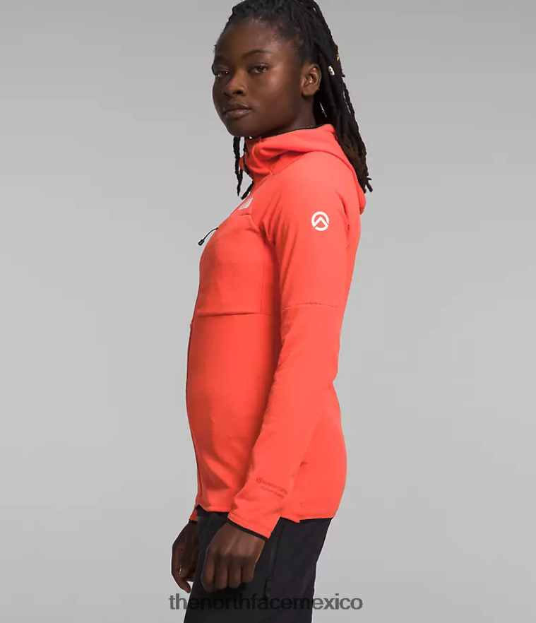 The North Face ropa NFHLJL741 naranja radiante mujer Summit Series Futurefleece sudadera con capucha y cremallera completa
