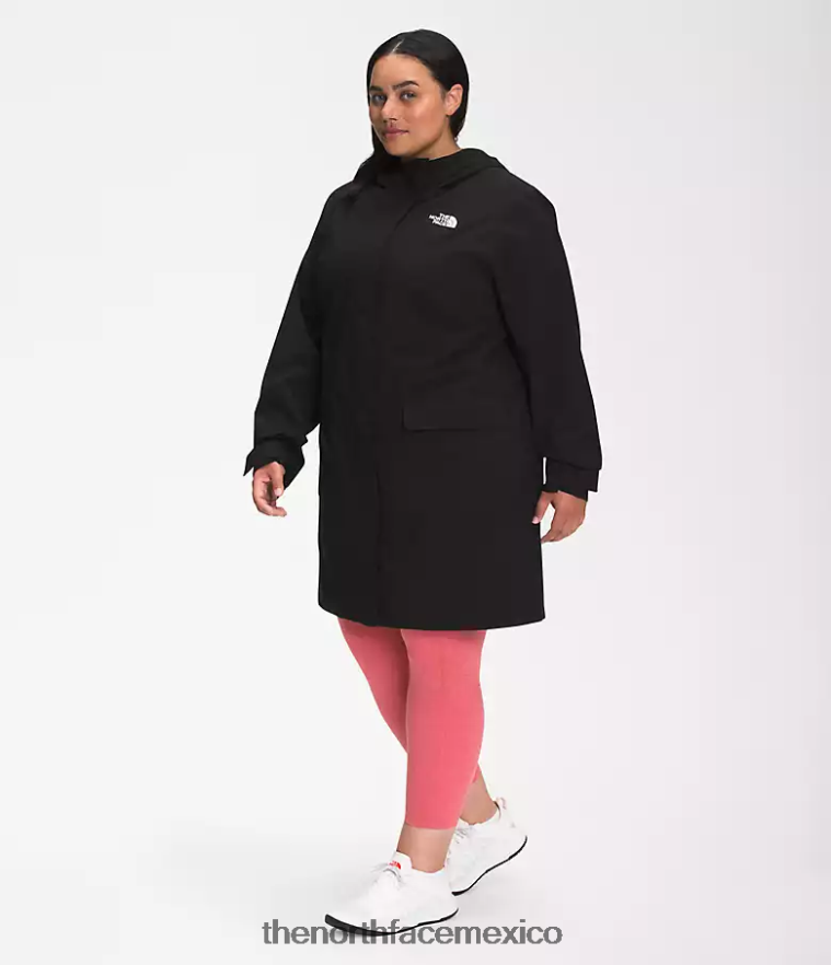 The North Face ropa NFHLJL1087 negro mujer plus parka lluvia brisa de la ciudad ii