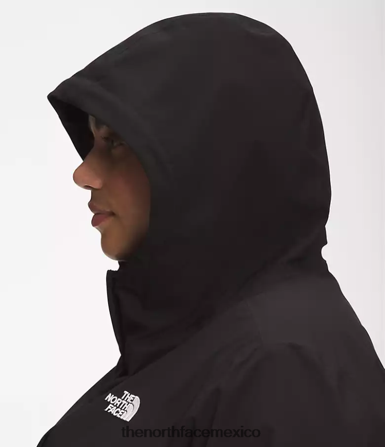 The North Face ropa NFHLJL1087 negro mujer plus parka lluvia brisa de la ciudad ii