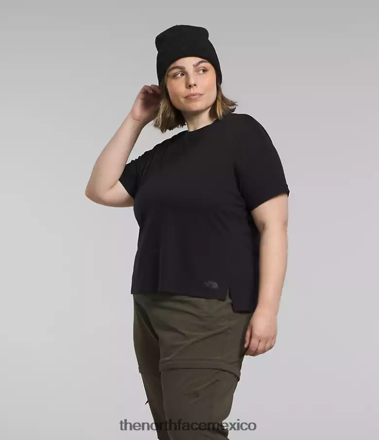 The North Face ropa NFHLJL623 negro mujer además de Dawndream de manga corta