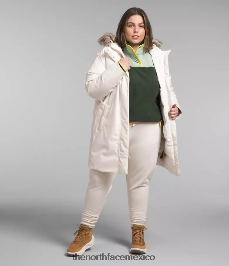 The North Face ropa NFHLJL967 gardenia blanca mujer más parka ártica