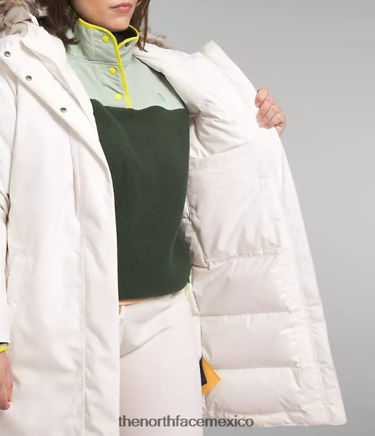 The North Face ropa NFHLJL967 gardenia blanca mujer más parka ártica