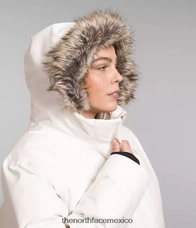 The North Face ropa NFHLJL967 gardenia blanca mujer más parka ártica
